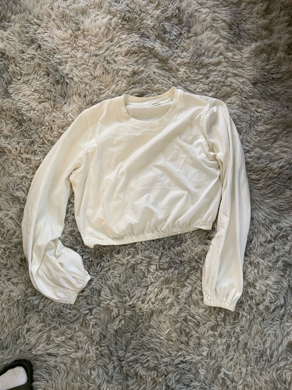 Wilfred Sz Med cropped balloon sleeved shirt